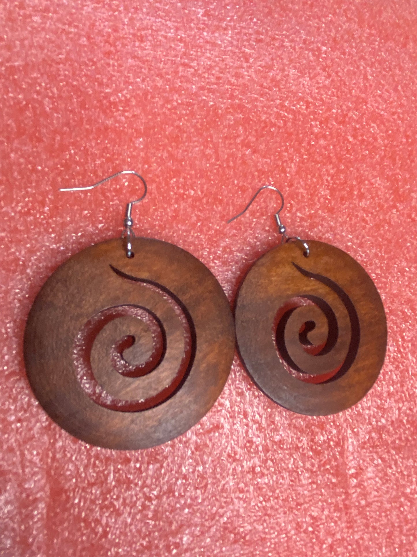 Brown Wood Earrings