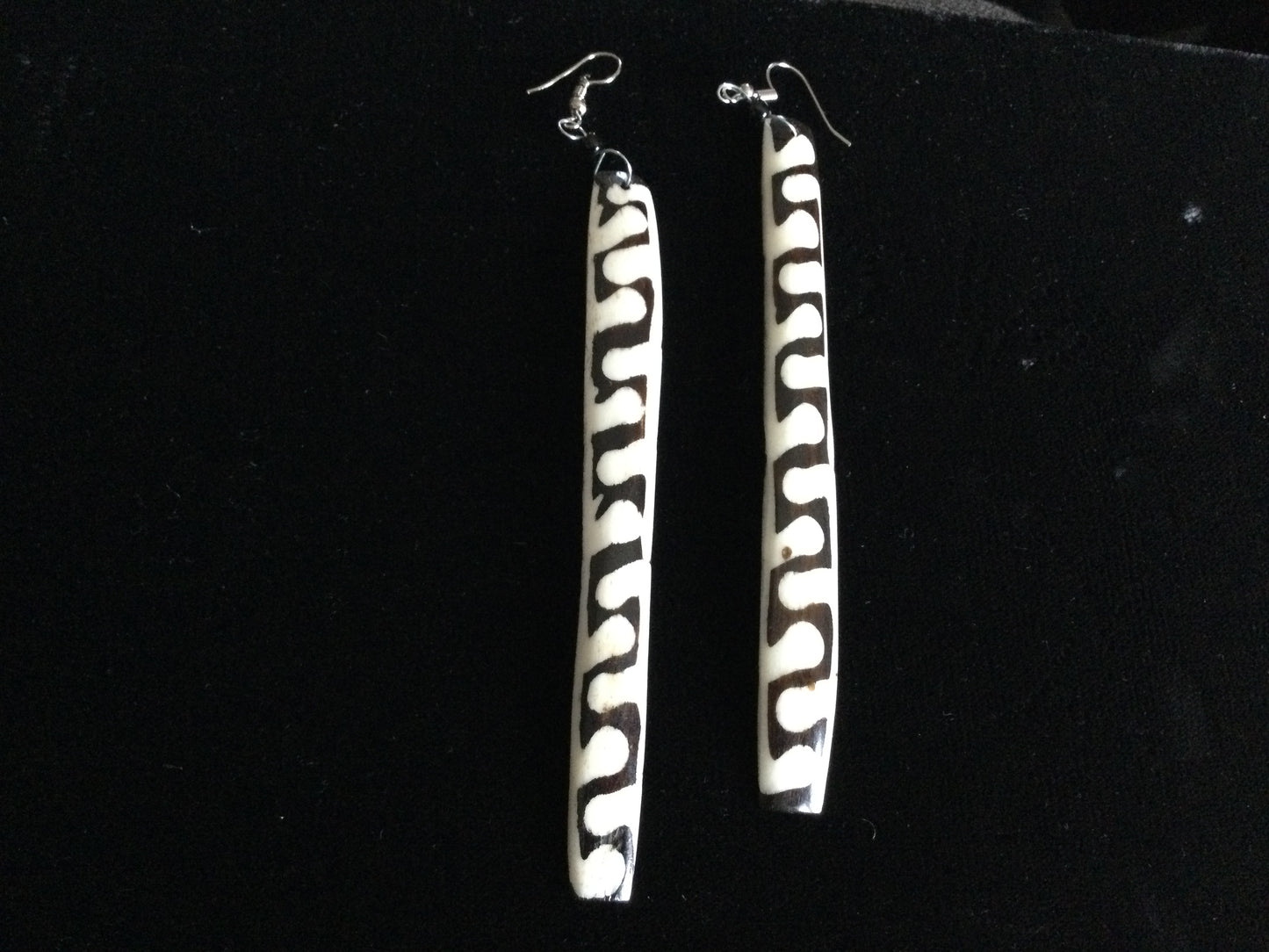 BLk long Earrings Handmade