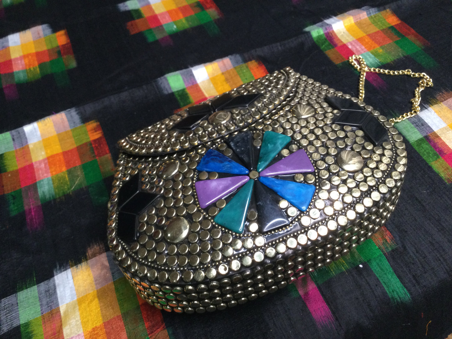 Aku Shika mosaic Bag(purple gum)