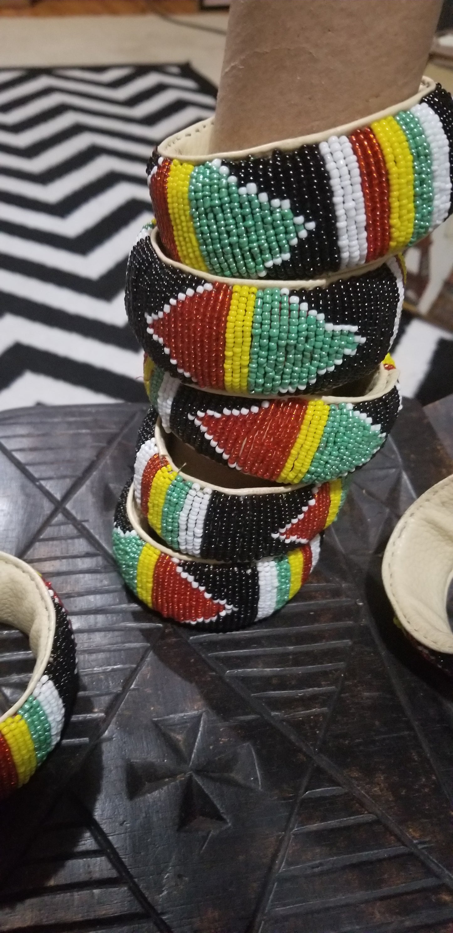 Beaded Rasta Color Bracelet Handmade Beaded