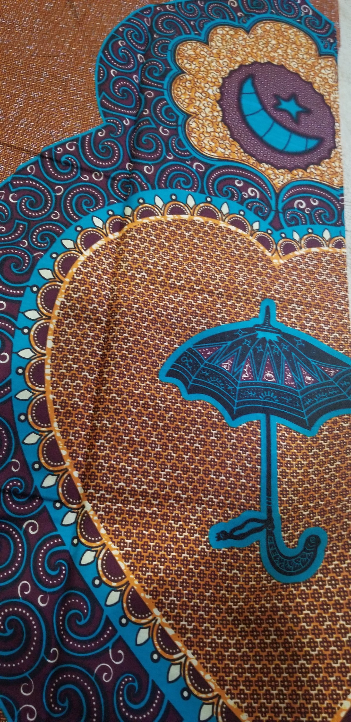 Umbrella motif African print