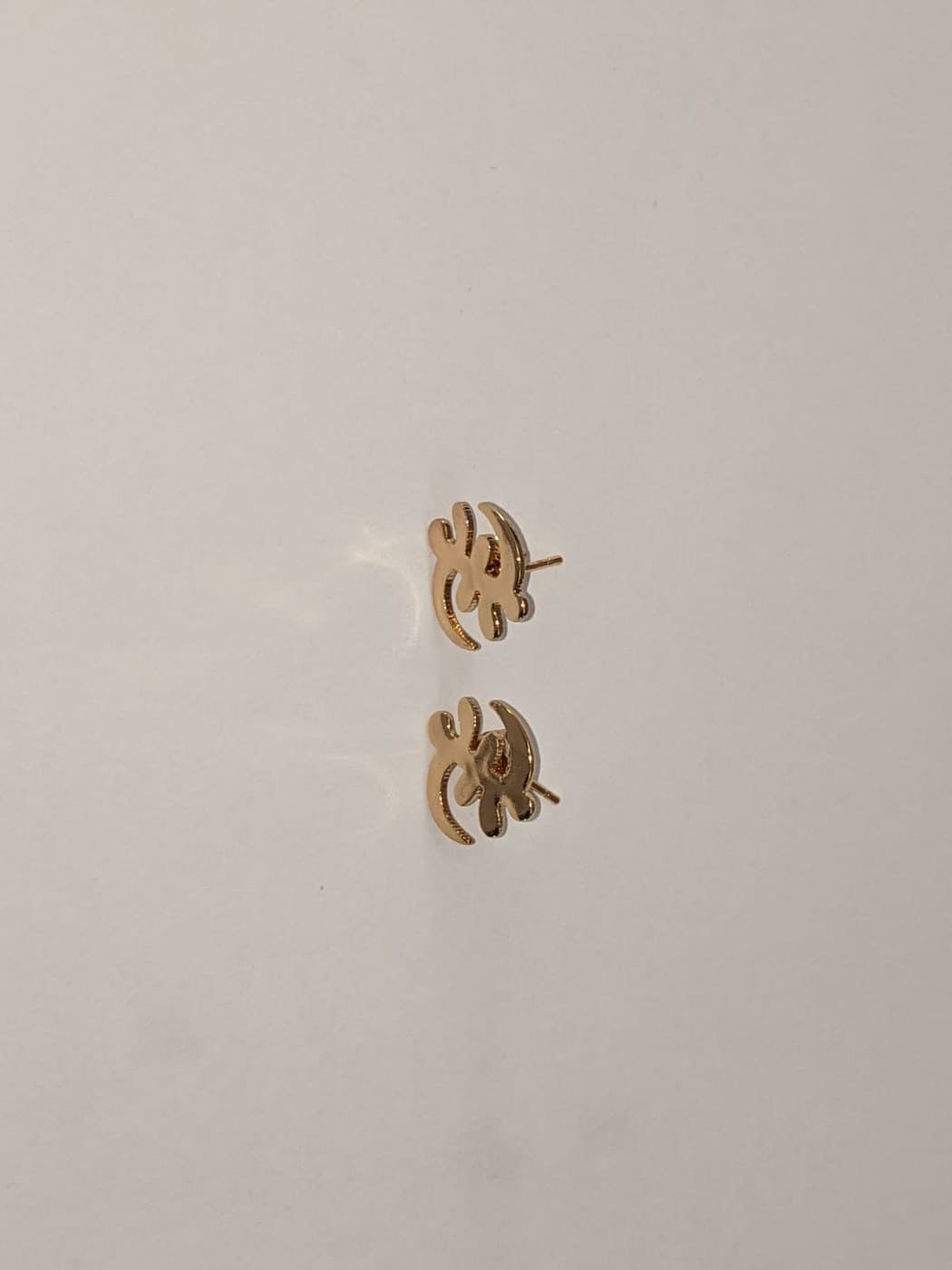 Metal Gye Nyame Stud Earrings
