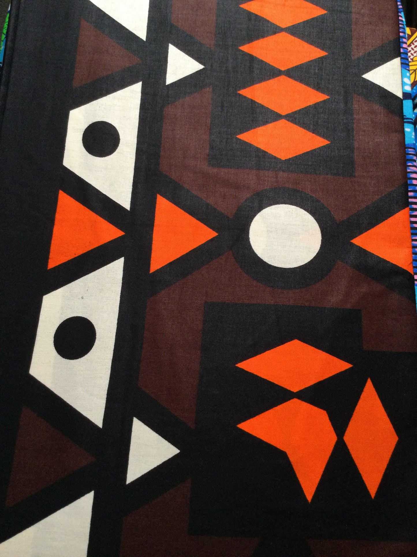 Orange Multi mud cloth print SAF 32