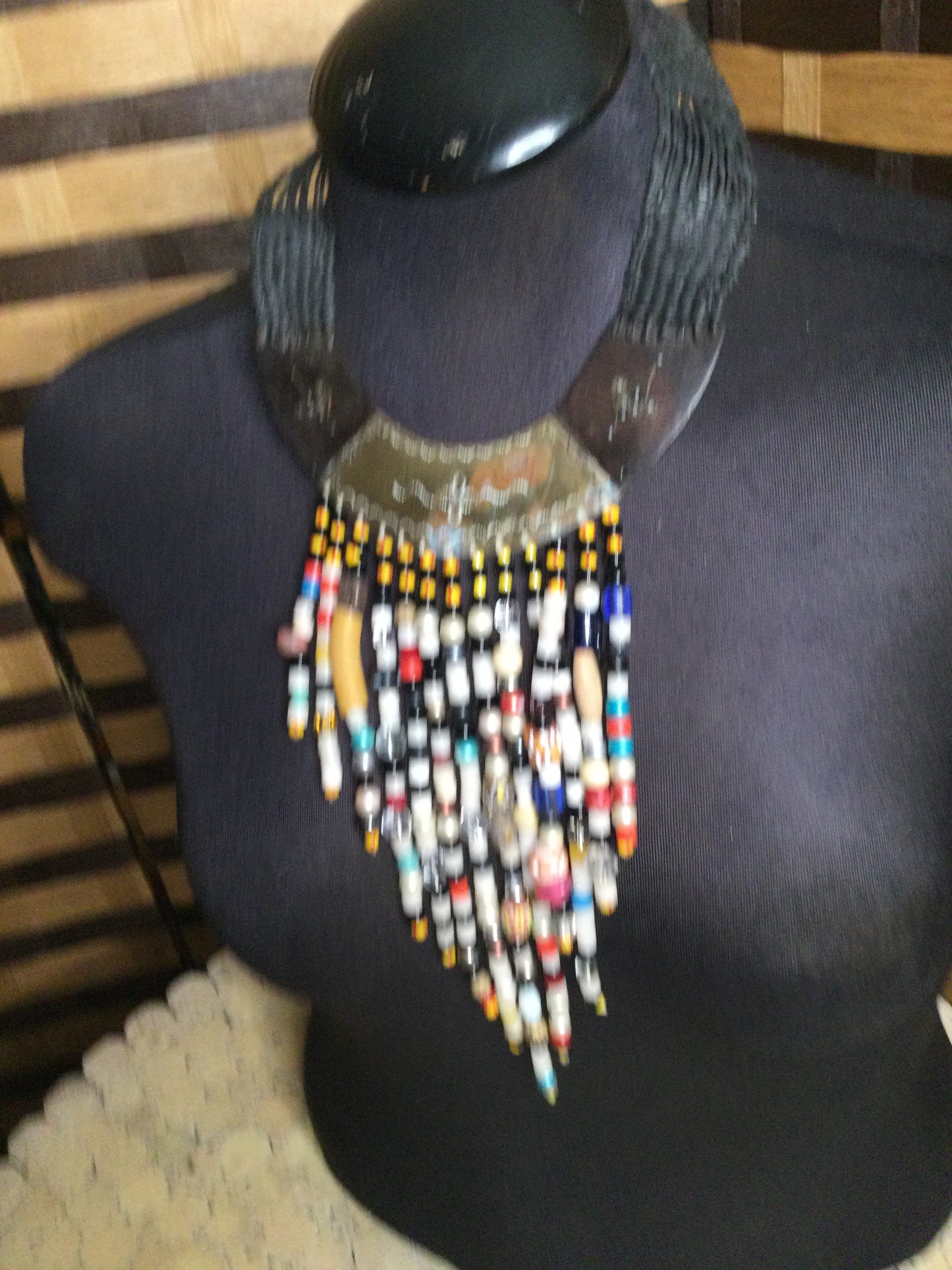 Empress Adjoa Beaded Brass Choker Necklace