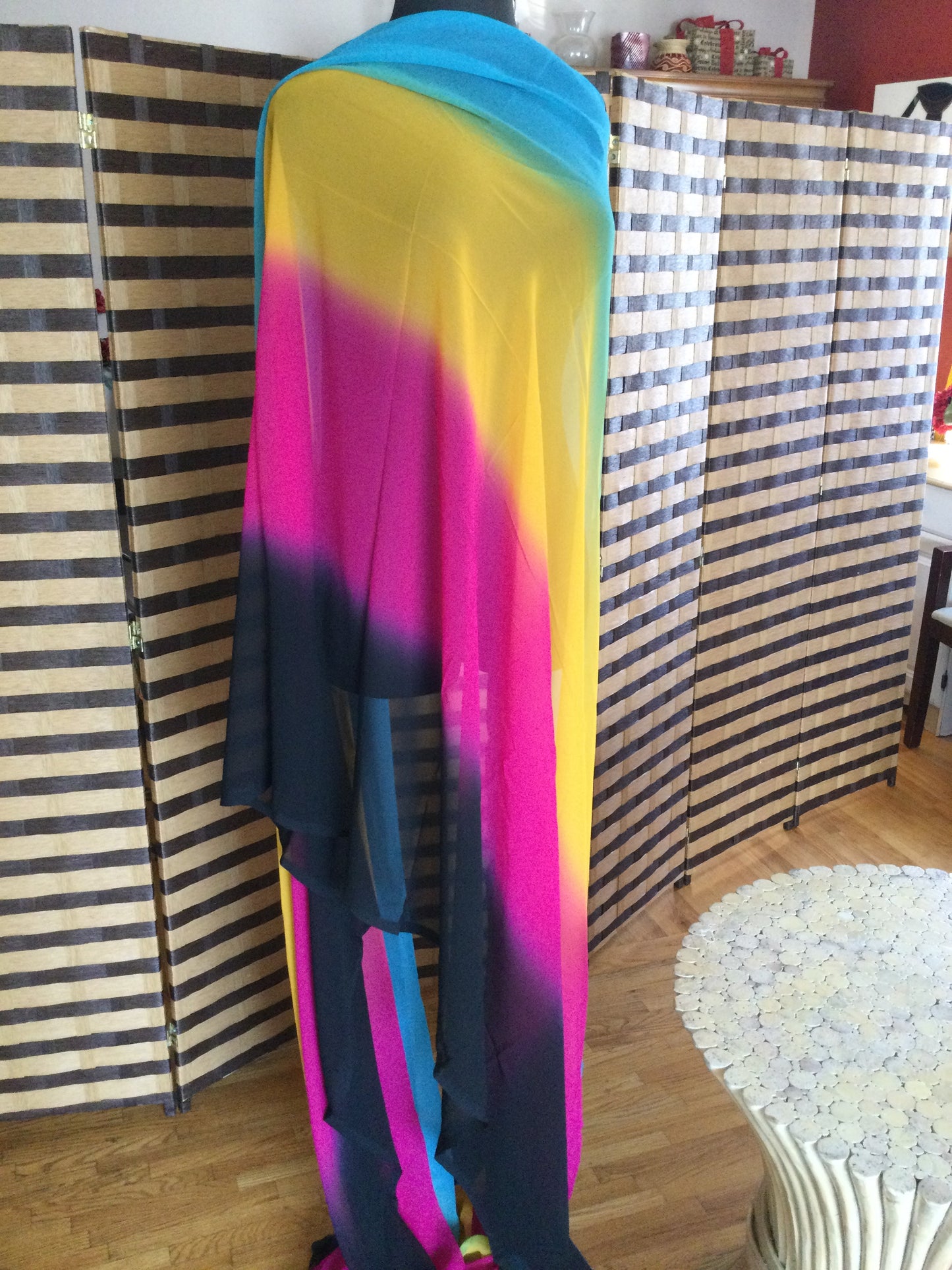 Colorful Chiffon fabric 5yards bolt