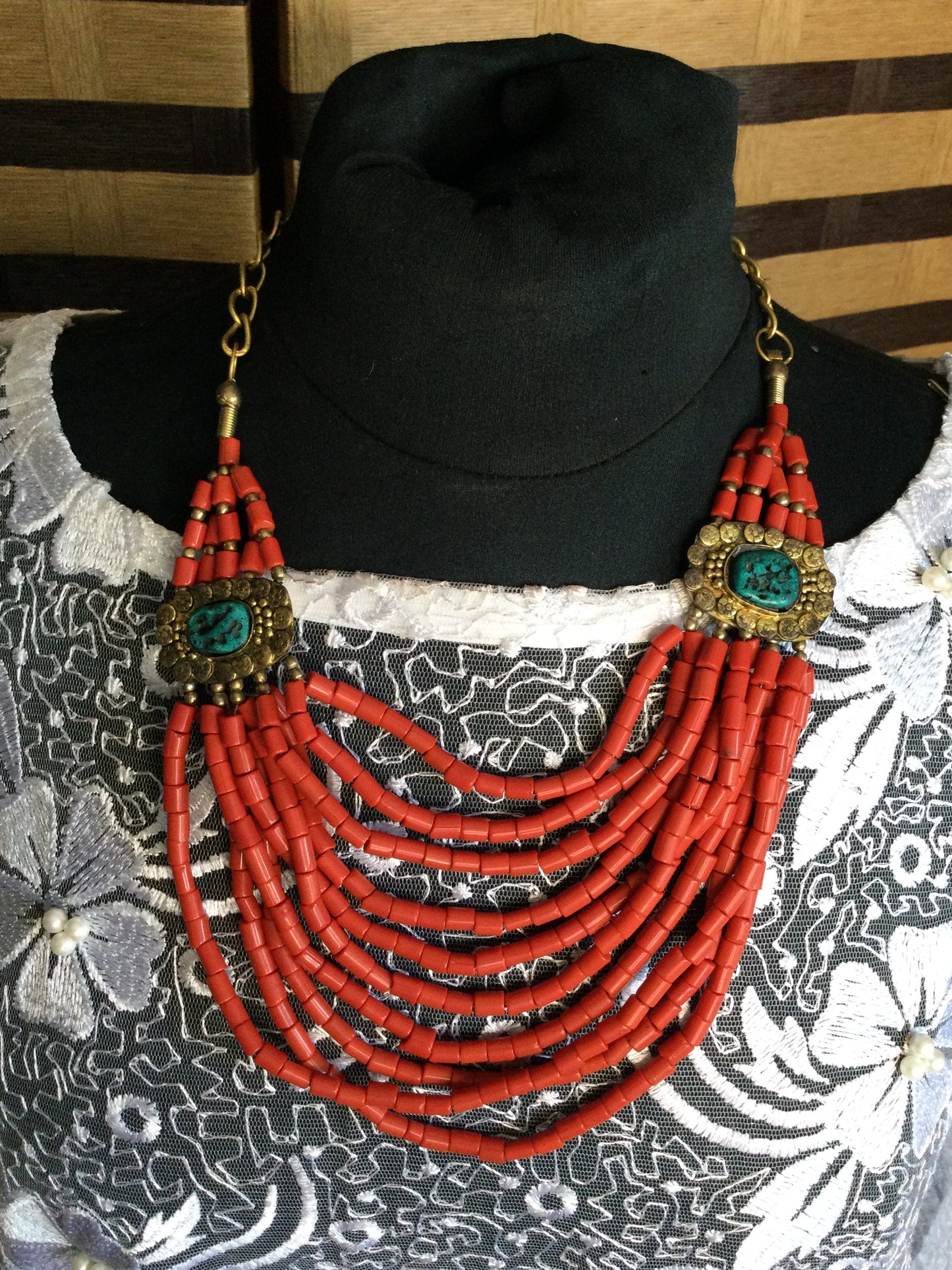 Multi Strand Red Necklace