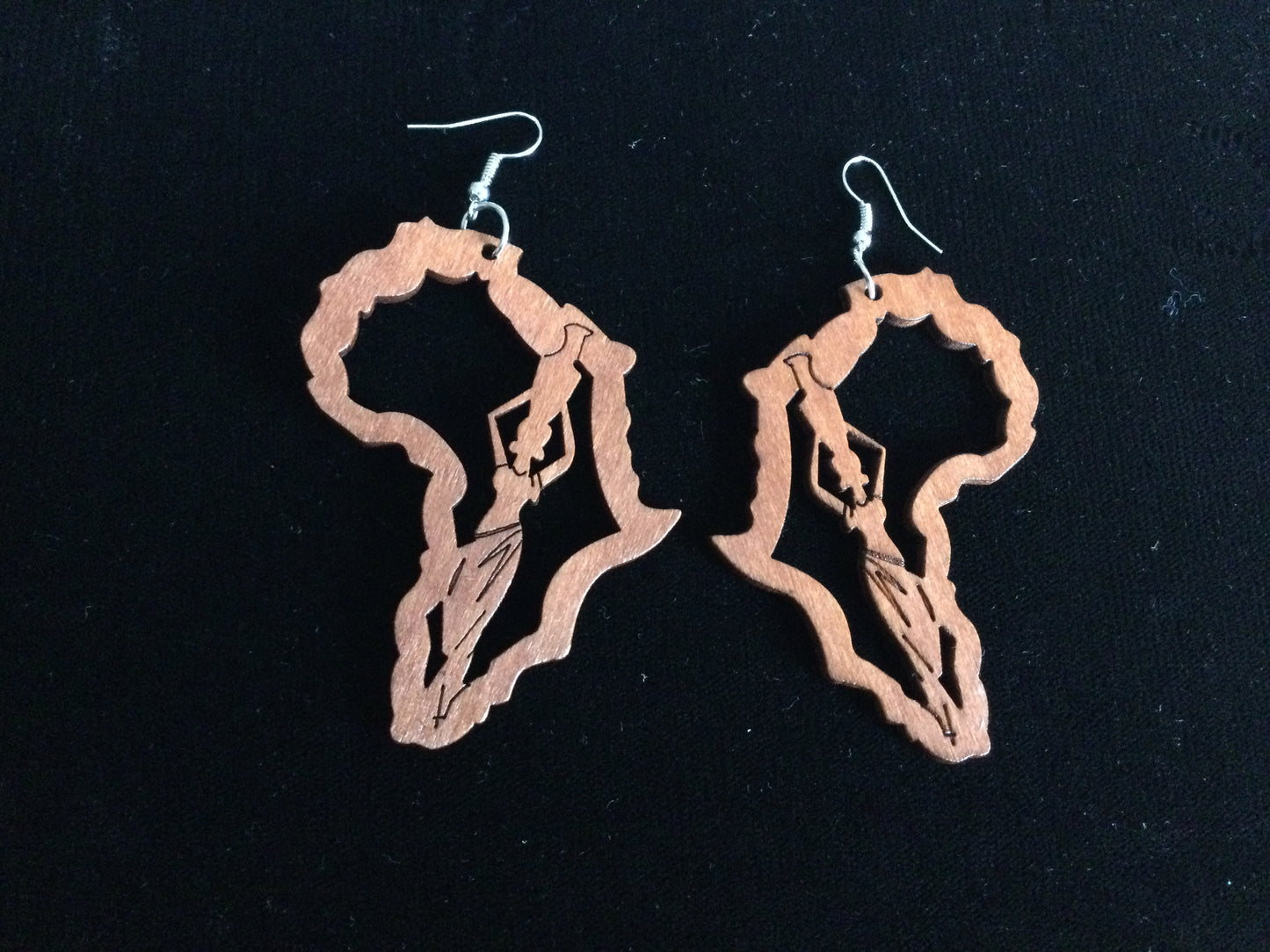 Brown Wood Earrings