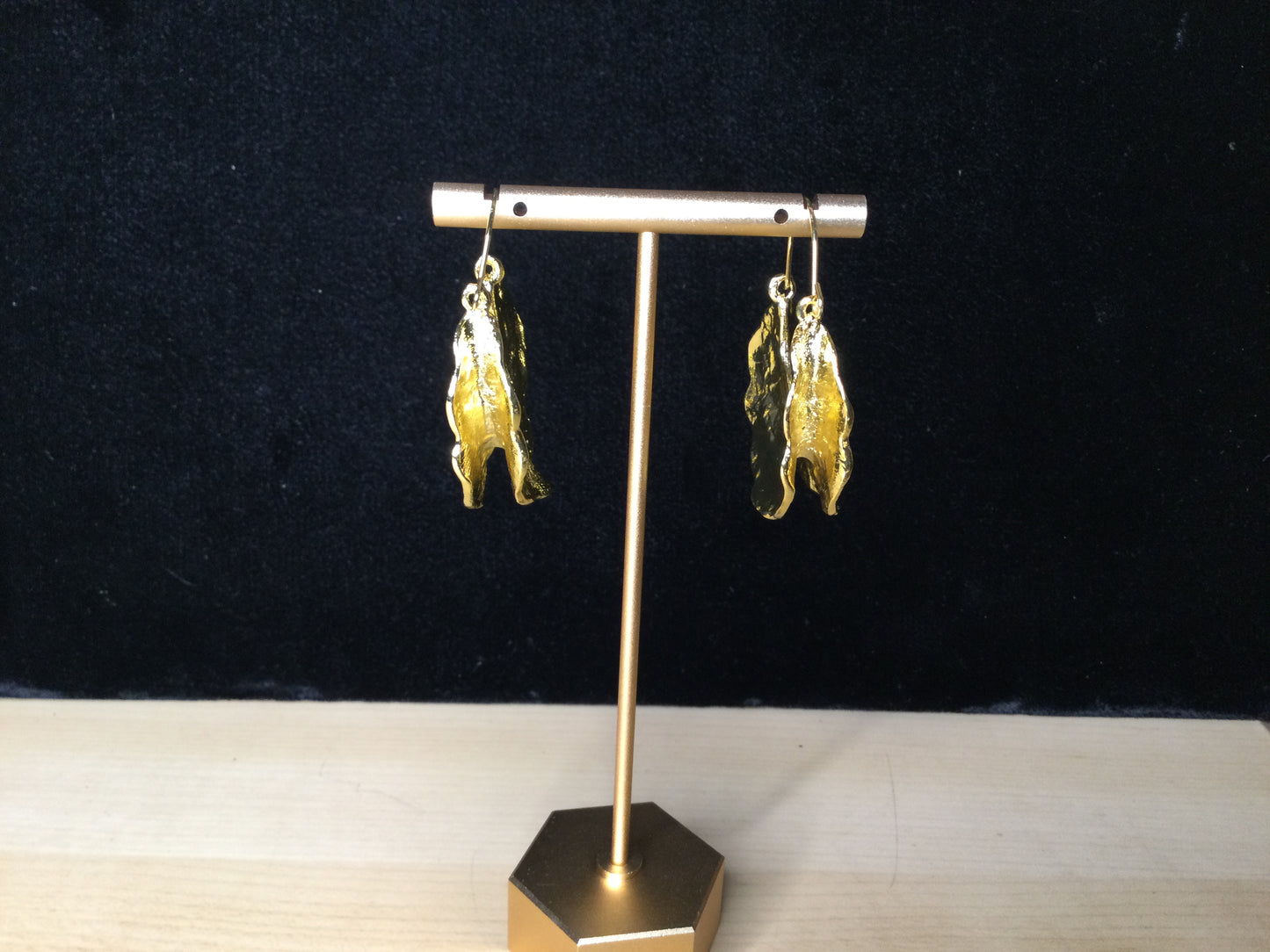 Puffed Gold plated Earrings