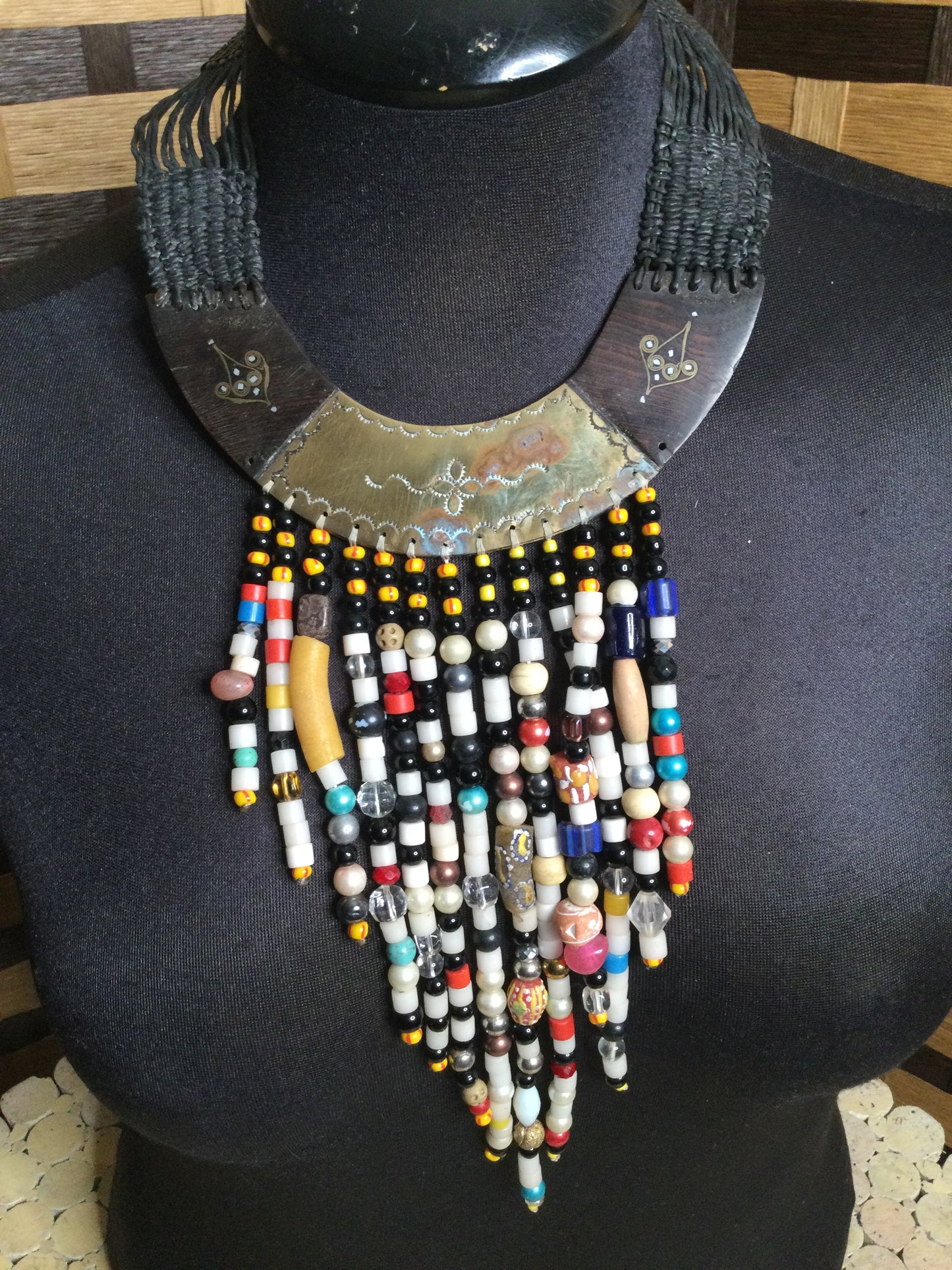 Empress Adjoa Beaded Brass Choker Necklace