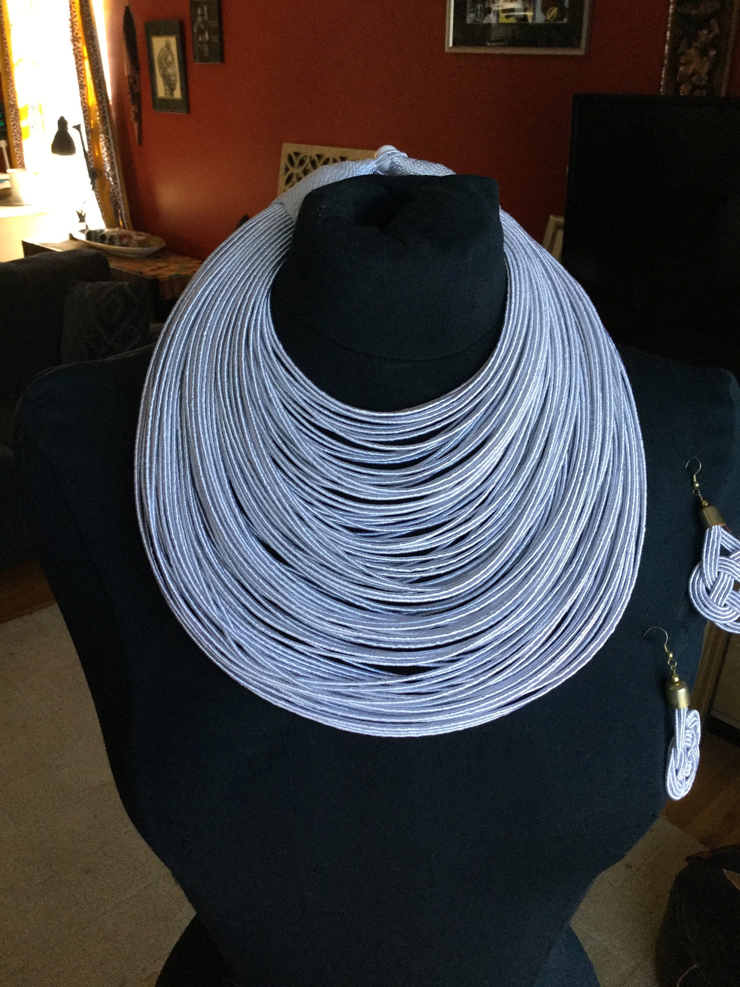 120 strand silk rope necklace