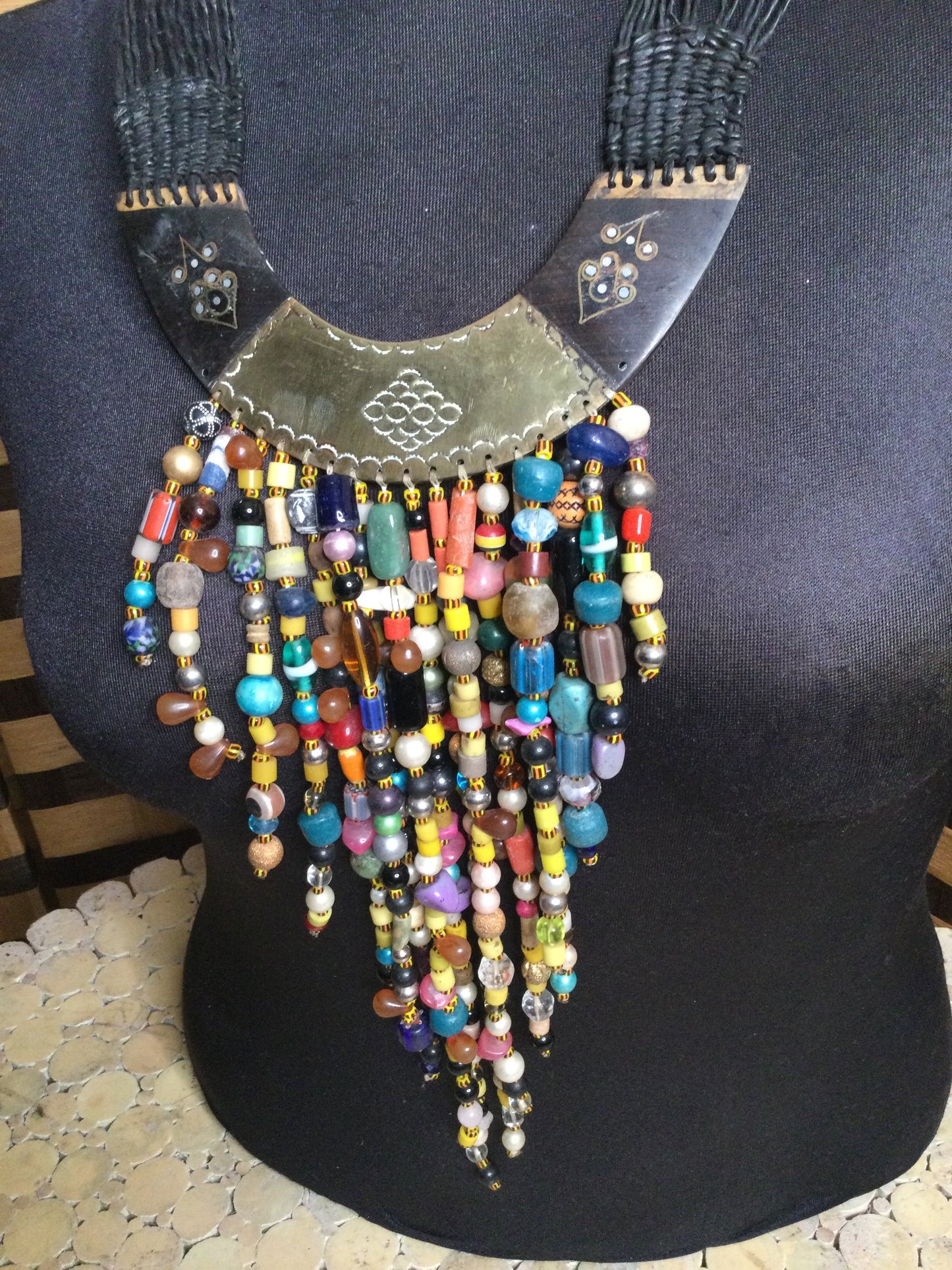 Empress Adjoa Beaded Brass Choker Necklace