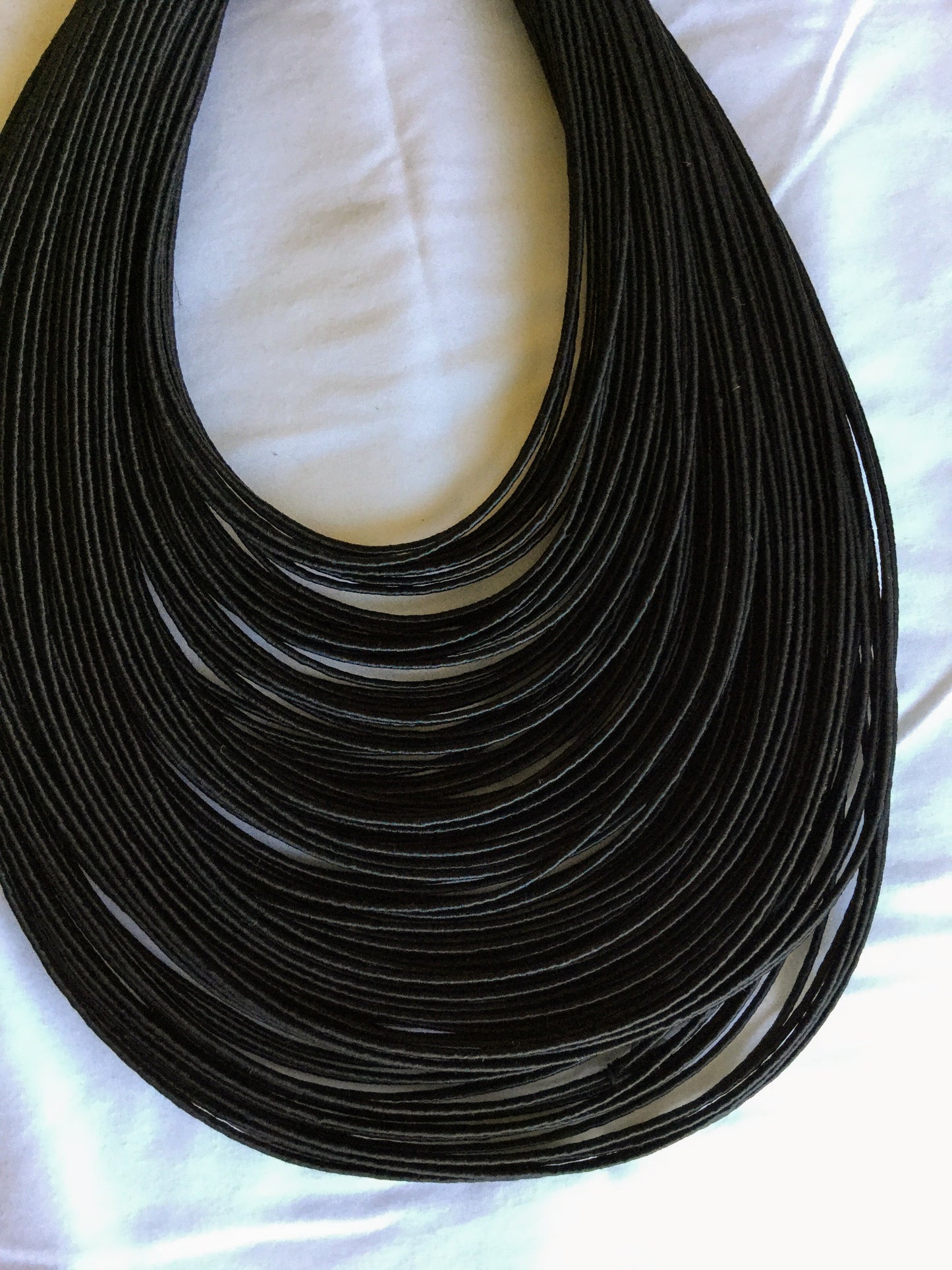120 strand silk rope necklace