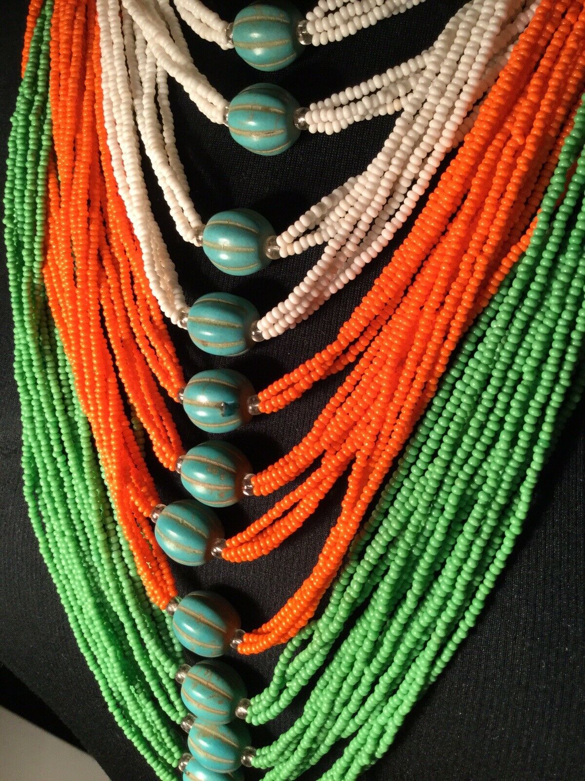 Assorted Mali Multi Strand African Beaded Necklace~check Description