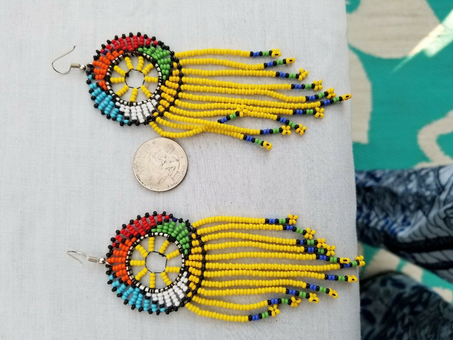 Handmade Fashion Jewelry Multicolor Beaded Beadwork Earrings **SALE**REDUCED