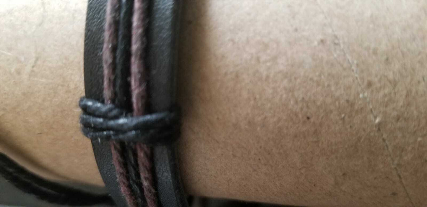 Hemp Leaf Leather Bracelet