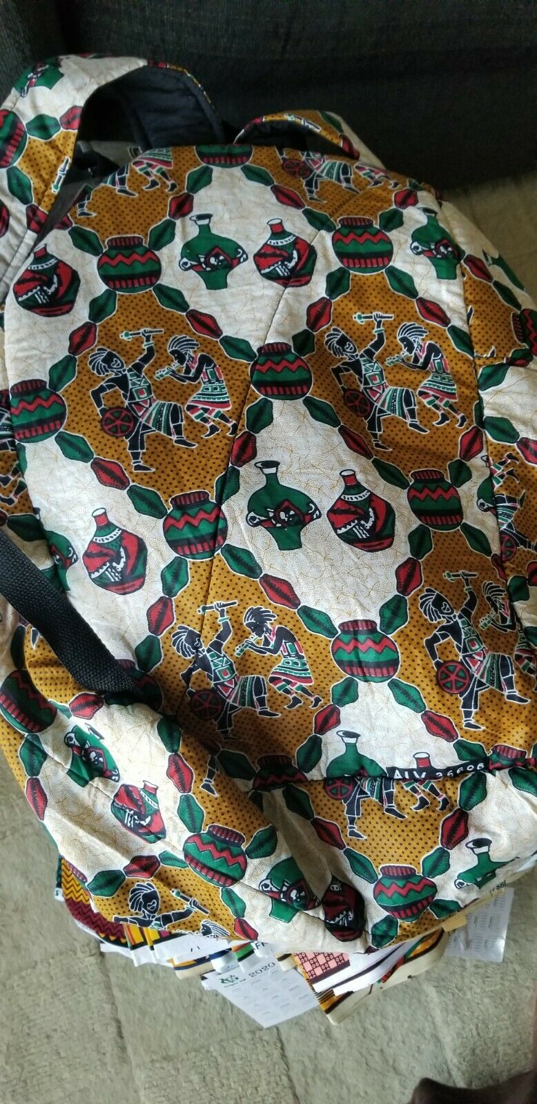 African Print Back Pack~ Dancers