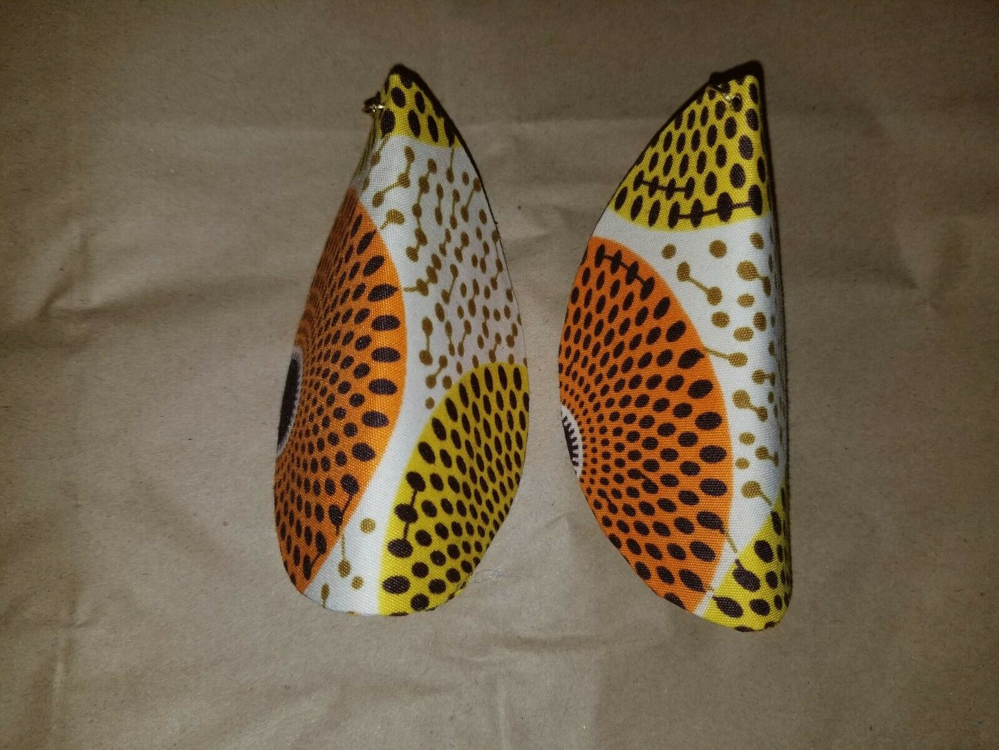 African Print Butterfly Earrings