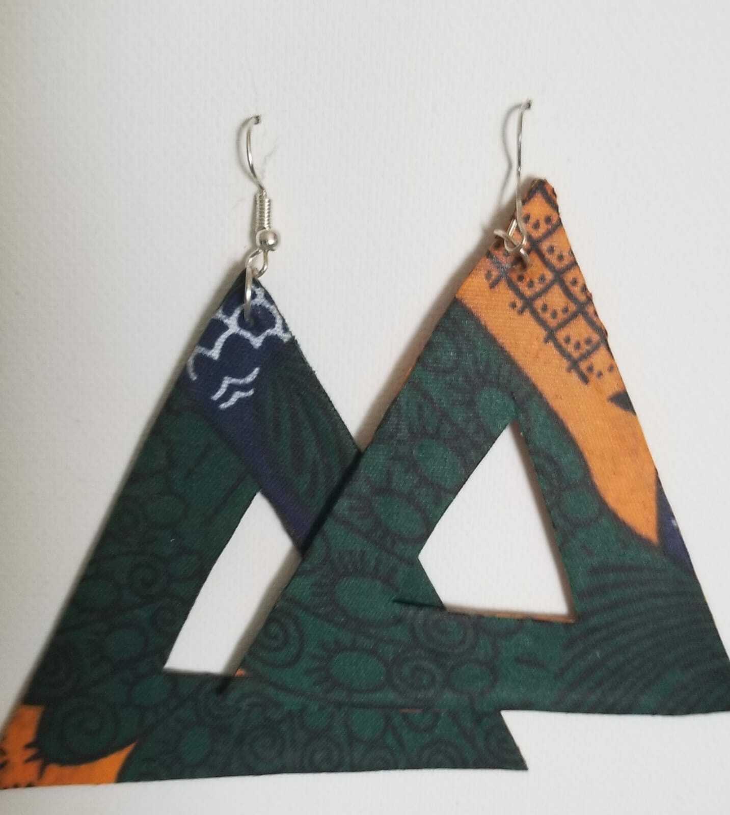 Handmade African Print Earring 4 PC Lot