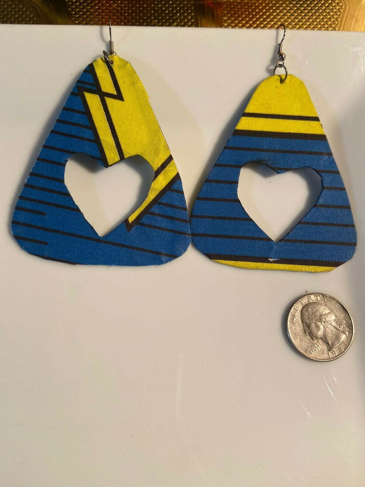 New African Earrings Fabric Handmade with Tribal Ankara/waxprint 2pairs $8