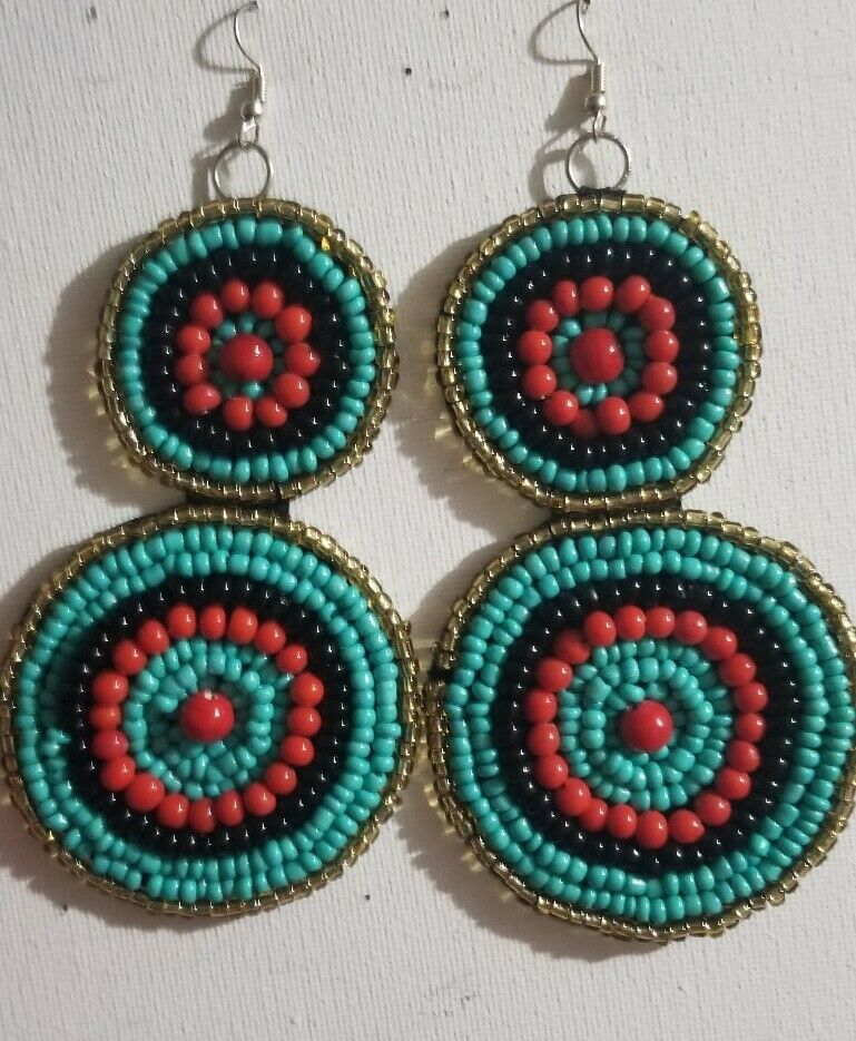 Bold And Beautiful Beaded Earrings $12