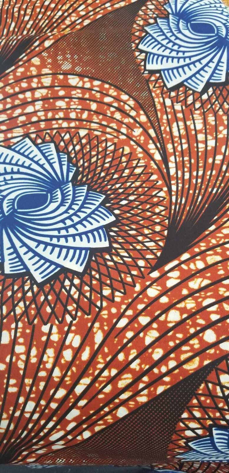 Bold mult motif African print 100% Cotton ~$7