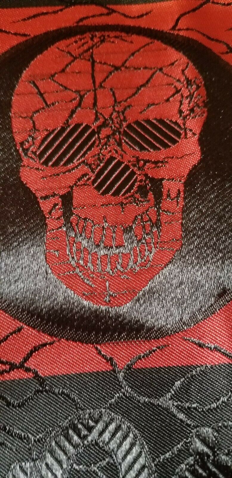 Red And Black Skuul Scarf~34"×32.5"~ $15