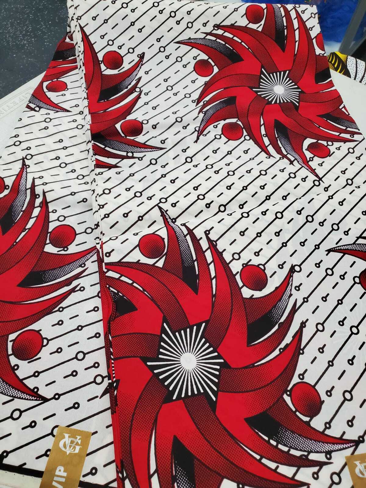 Bold mult motif African print 100% Cotton~$7