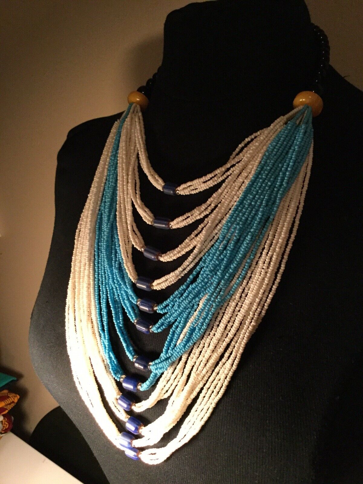 Assorted Mali Multi Strand African Beaded Necklace~check Description