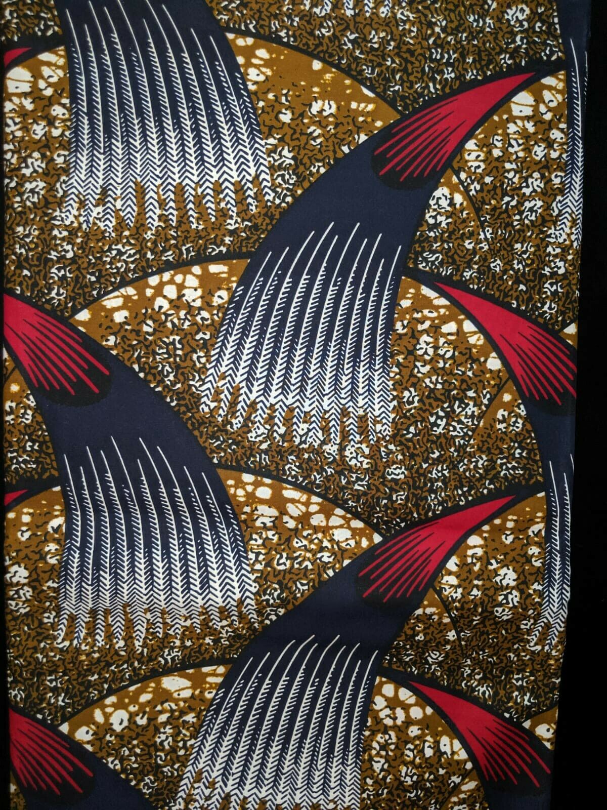 MULTICOLOR African Wax Print 100% Cotton Fabric (44 in.) 3yrds $16