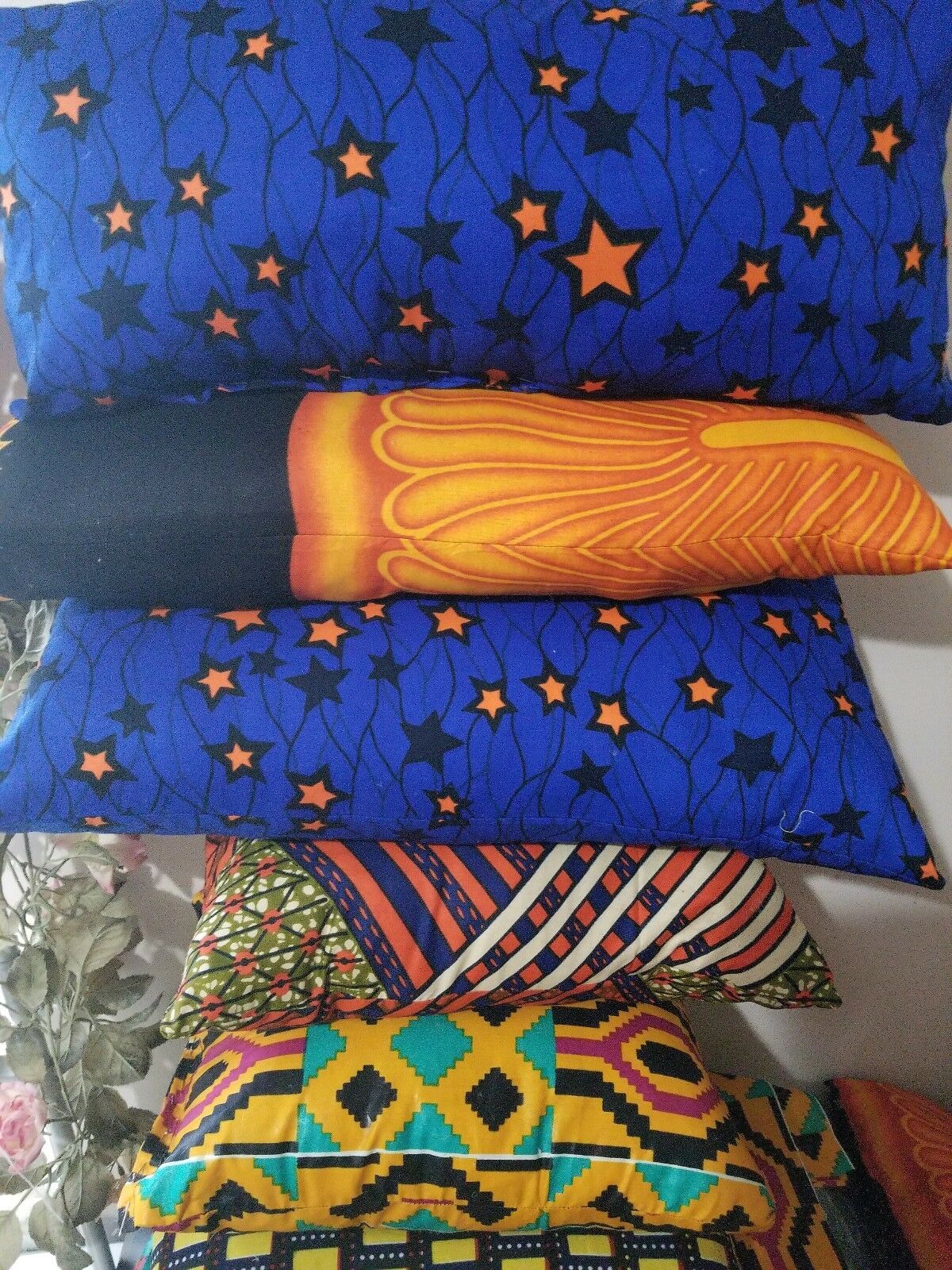 African Wax Print Ankara Throw Pillow Sofa Couch Pillow Cover/one Each