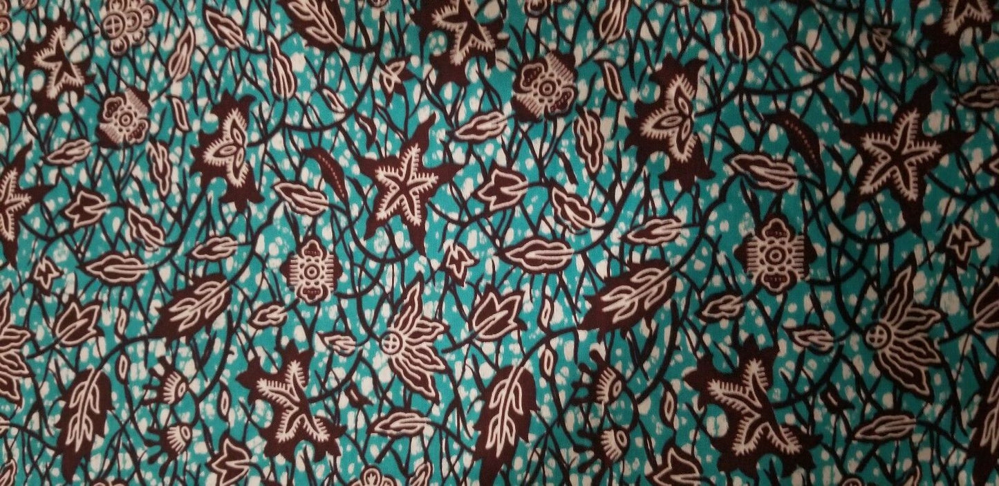 MULTICOLOR African Wax Print 100% Cotton Fabric 3yrds ×(44 in.) ~$16