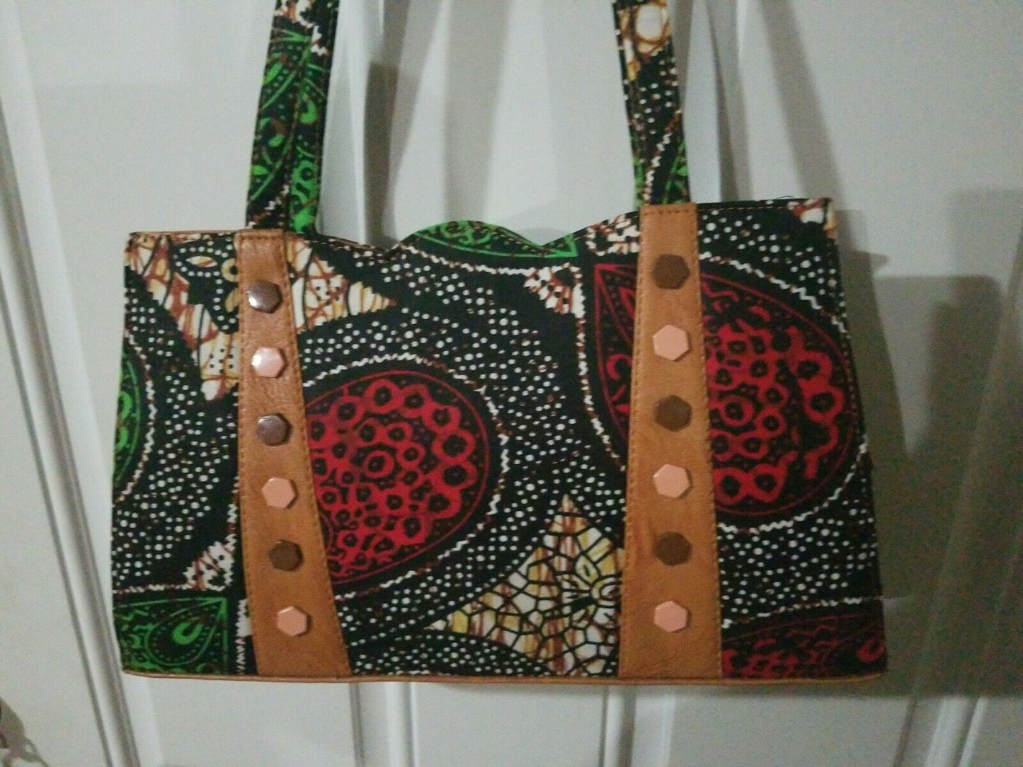 Women's Colorful Ekuba Print Shoulder Bag