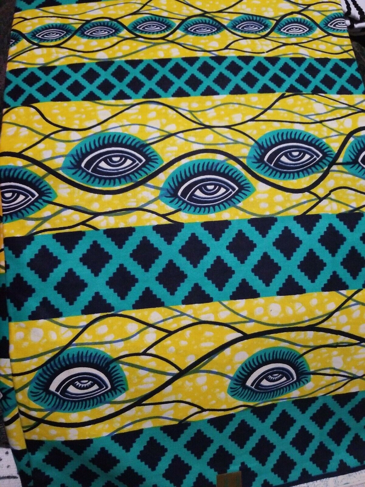 MULTICOLOR African Wax Print 100% Cotton Fabric (44 in.) 3yrds $17