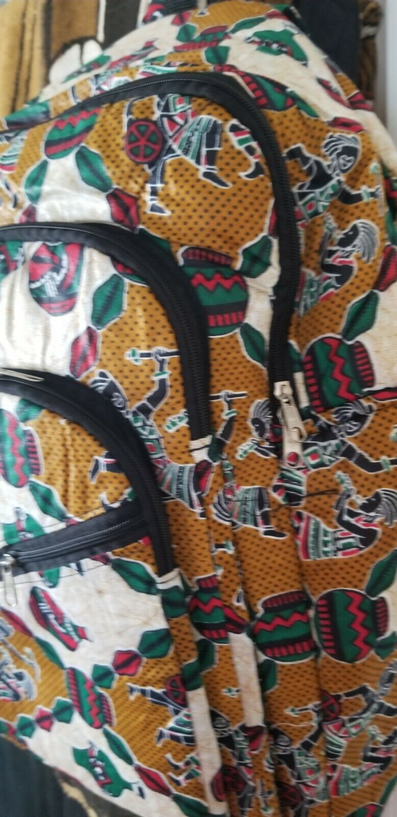 African Print Back Pack~ Dancers