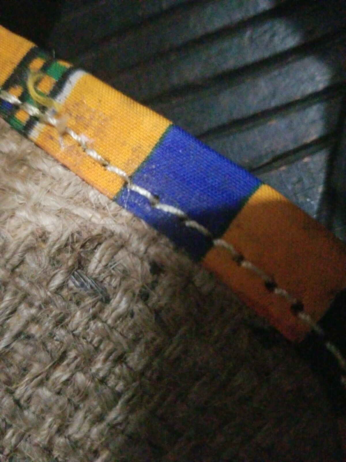 Handmade Kente Slippers with Denim Accents~Size 11M(fits US Size9.5- 10M)~$25ea