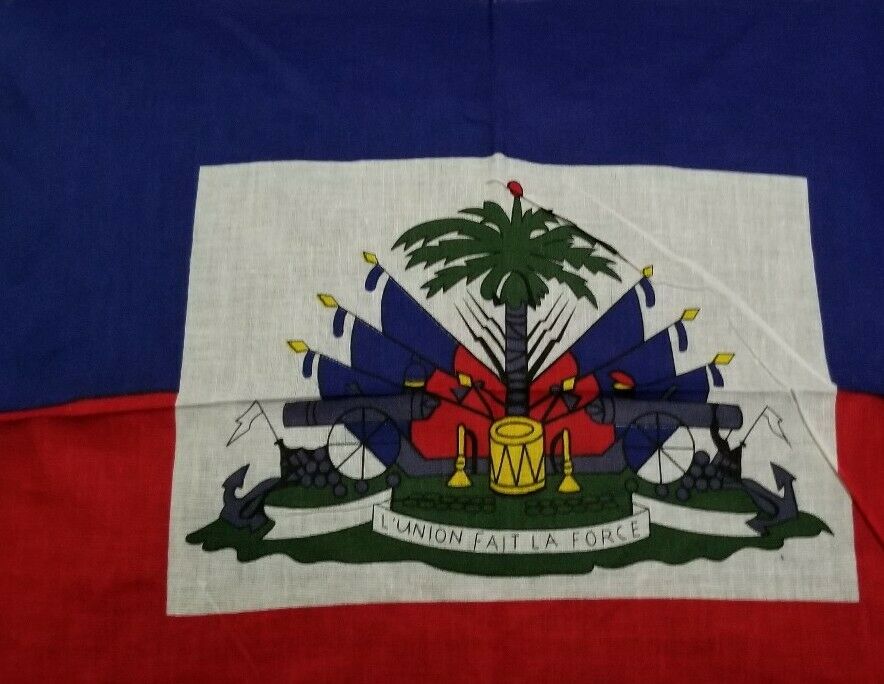 100% Authentic Haitian Flag Bandana Multifunctional Scarf Blue And Red.~$5.45