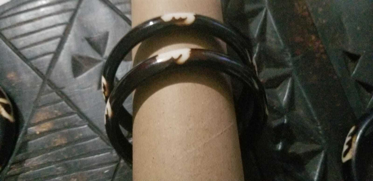 Adinkra Resin Bracelets | West African Bracelets 2pc Bracelet Set