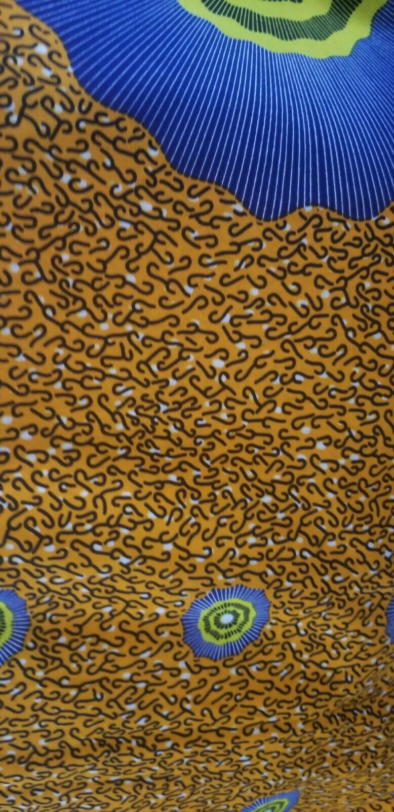 Blue Multi African Print fabric 100% cotton 6 yards