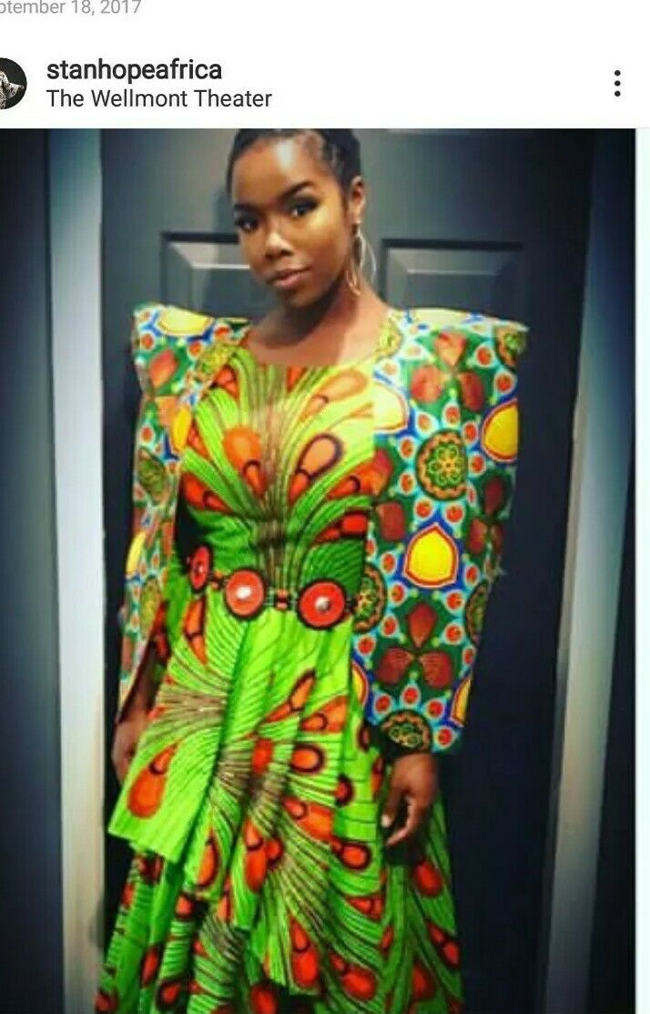 Yellow multi African Print Fabric .$13per 2yards