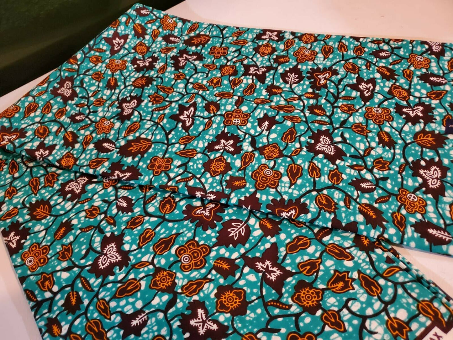 Brown MultiAfrican Print 100% Cotton Fabric ~6yards×46"~$32 SALE $25!!!!