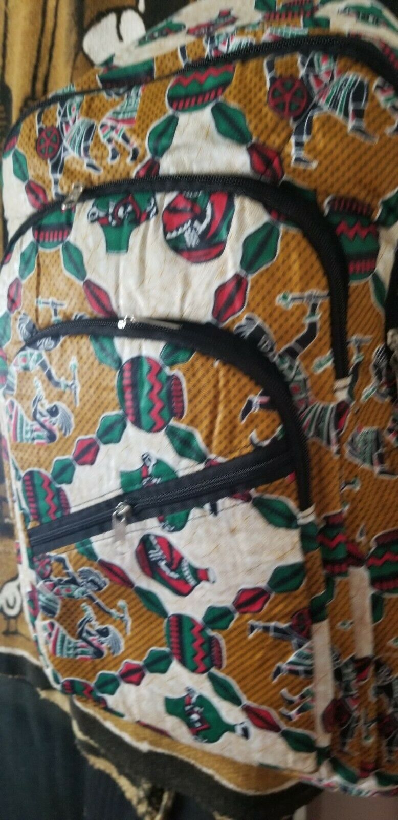 African Print Back Pack~ Dancers