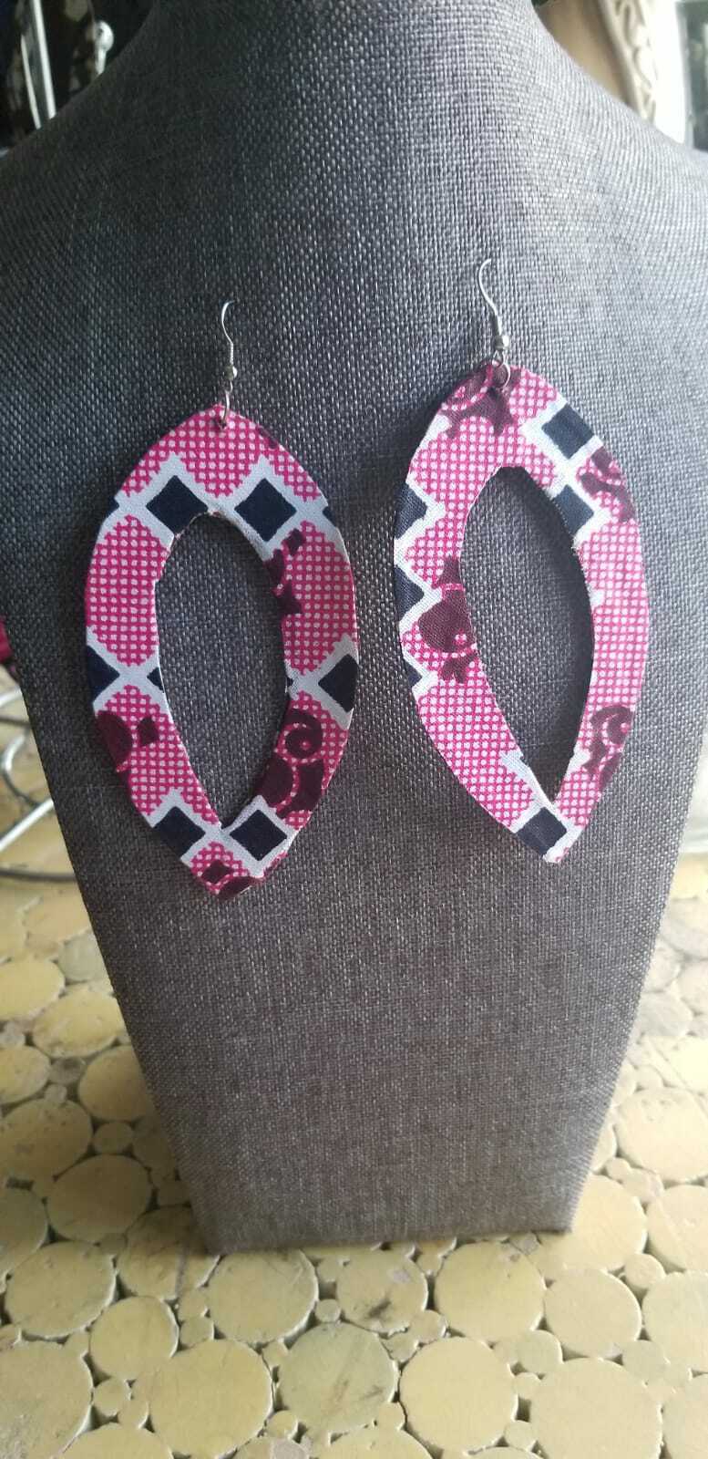 African Cloth Ankara Earrings for Women Lot of 4pairs