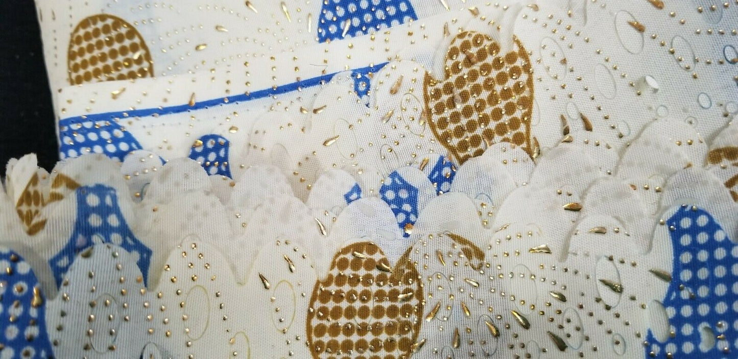 2Yards Gold Emboss Design African Print $16.50