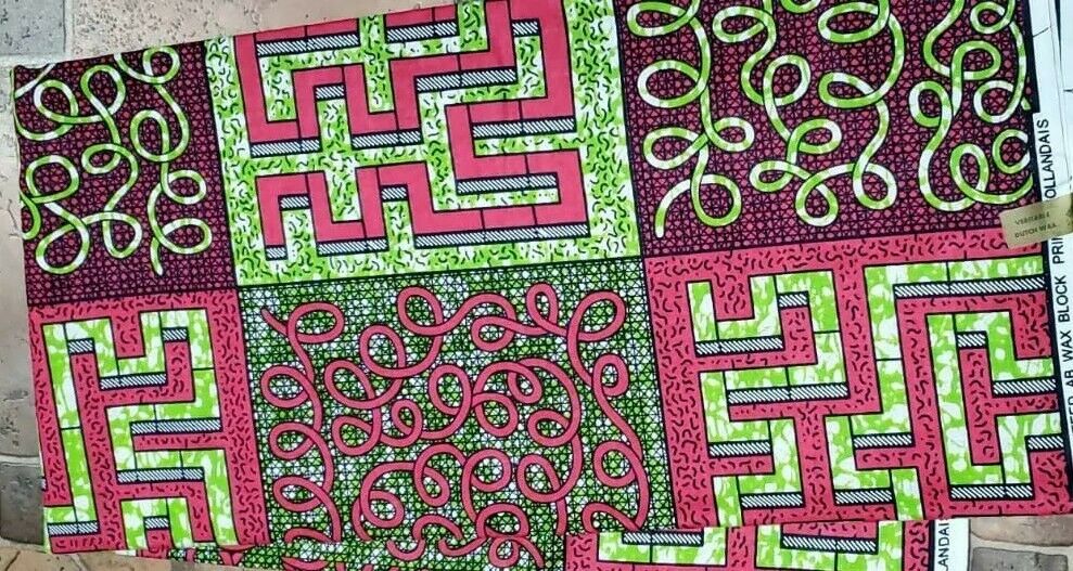 African Print Beautiful Green /ankara/ntama.by the yard $6.25