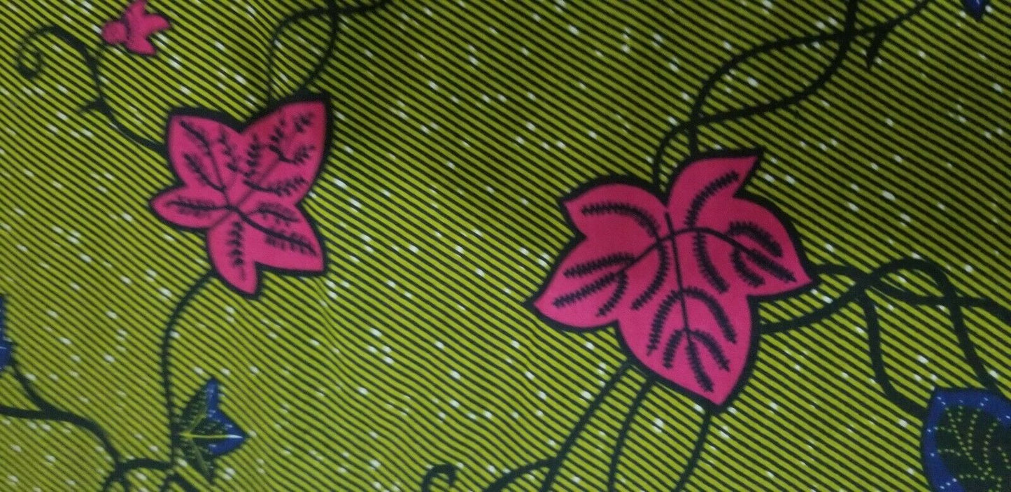 MULTICOLOR African Wax Print 100% Cotton Fabric 3yrds ×(44 in.) ~$16