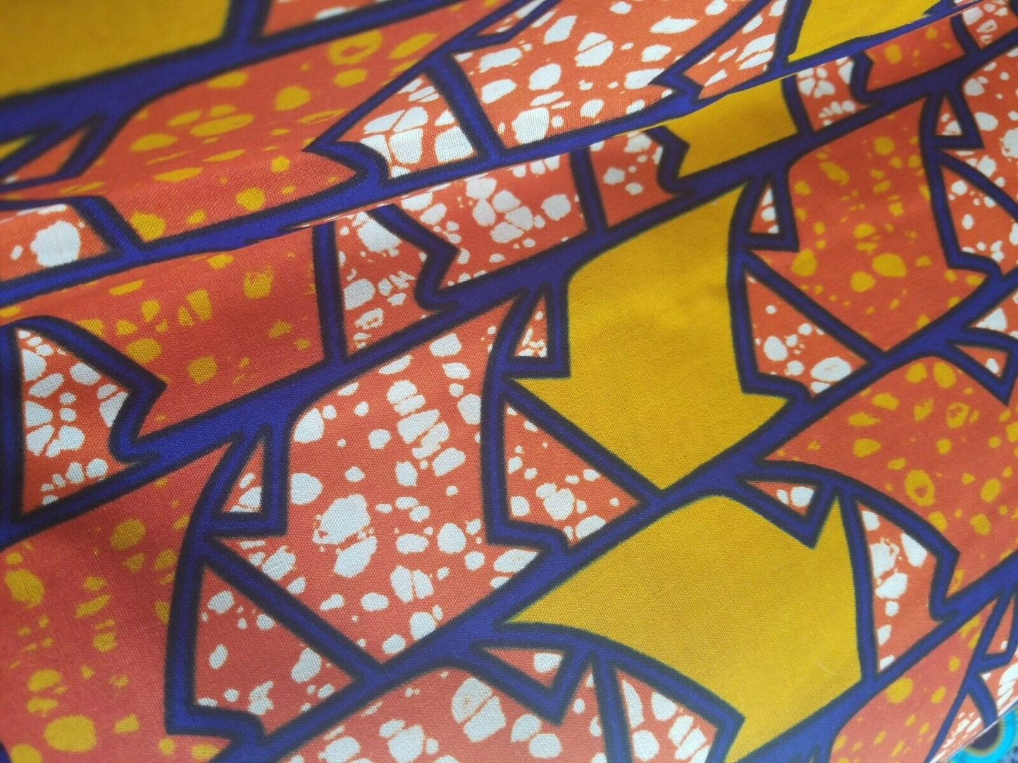 MULTICOLOR African Print(arrow head) 100% Cotton Fabric 1 yard(44 in.) ~$6.60
