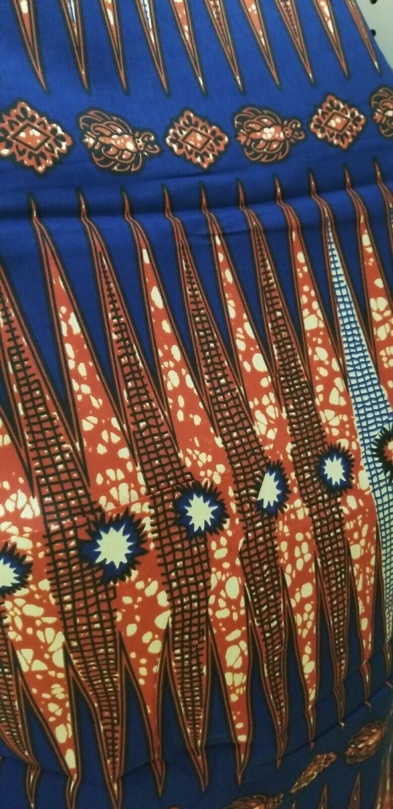 MULTICOLOR African Wax Print 100% Cotton Fabric (44 in.) 6yrds $30