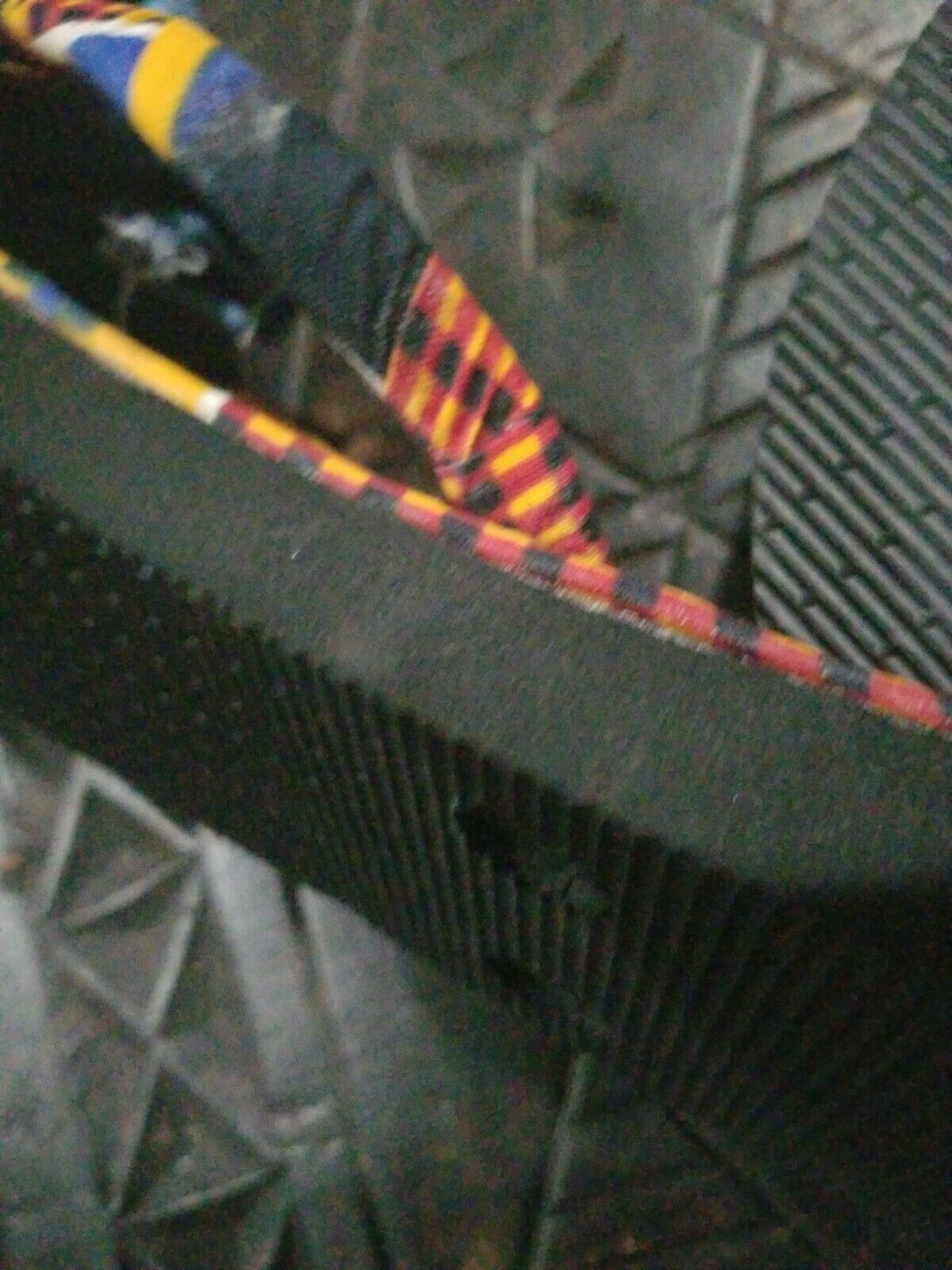 Handmade Kente Slippers with Denim Accents~Size 11M(fits US Size10M.- 9.5M)~$25