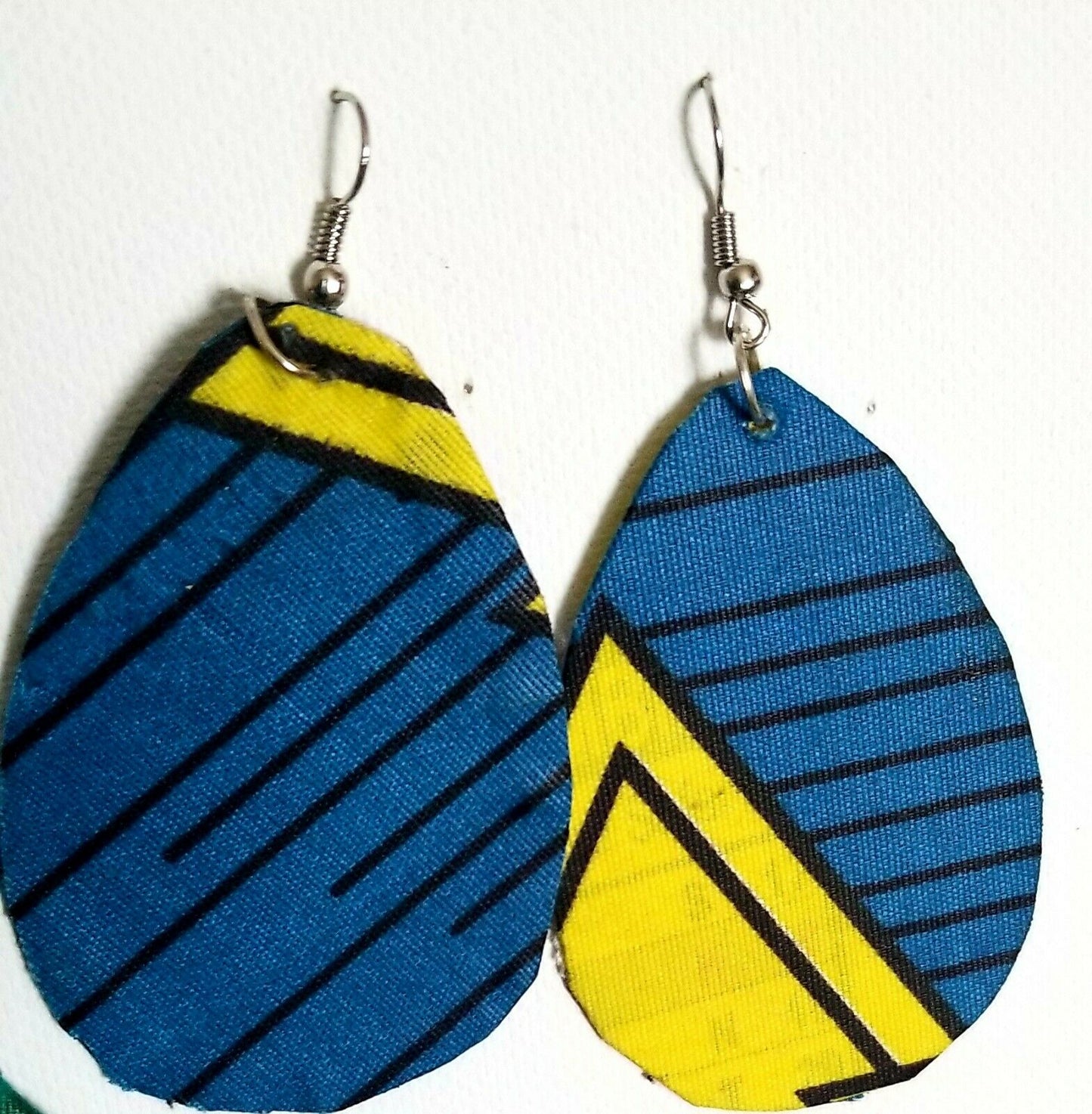 African Earrings Fabric Handmade with Tribal Ankara/waxprint 2pairs $8