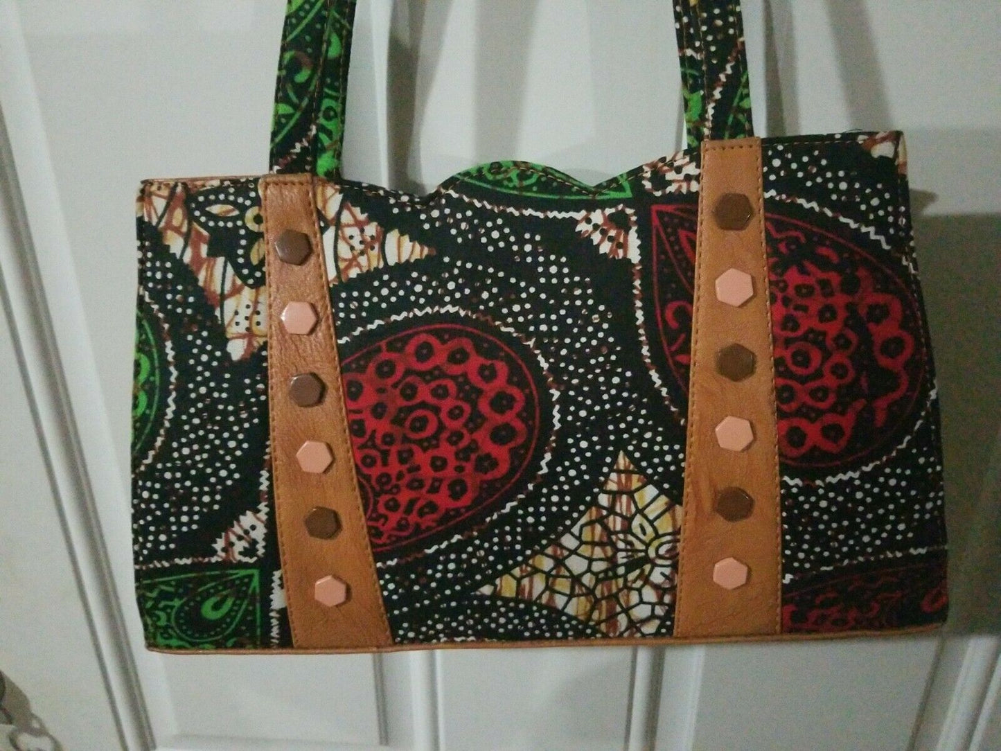 Women's Colorful Ekuba Print Shoulder Bag